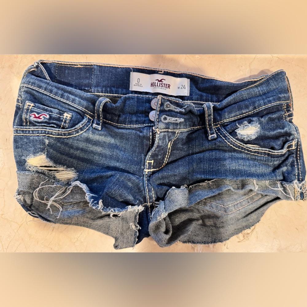Hollister Denim blue jeans Women Shorts Daisy Dukes size 24 (0)